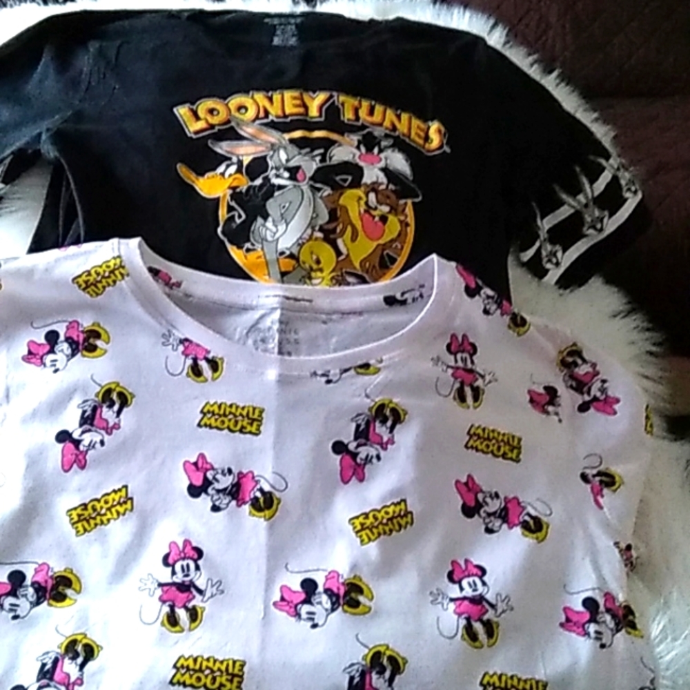 Bugs Bunny and Minnie Mouse cotton cheese brand new 3x run small